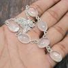 Rose Quartz Gemstone Handmade Solid 925 Sterling Silver Jewelry Necklace ForThanksgiving