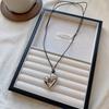 Drawstring Fashion Choker Irregular Sweater Chain Adjustable Heart Pendant Necklace  Gifts