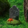 Spooky Garden Ornaments Halloween Tombstones Yard Signs, Realistic Graveyard Outdoor Creepy Accessories Lawn Decorations for Horror Party Decoration