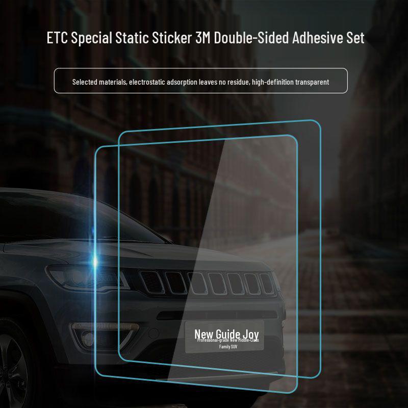 Прозрачная статическая наклейка на автомобиль для видеорегистратора и техосмотра