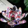 Souvenir Gifts Lotus Flower Decor Glass Craft Glass Miniature Crystal Lotus Flower Figurine