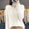 Women's 30% Cashmere Cardigan - Soft & Warm Wool Blend Sweater