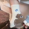 Австралийские бархатные носки для девочек, милые, утолщенные и теплые, пушистые домашние напольные носки, носки для сна после родов, австралийские бархатные напольные носки