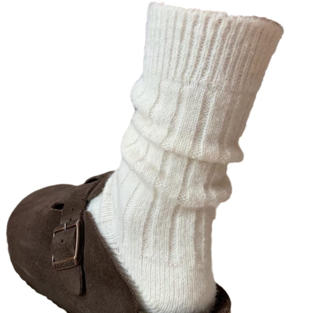 New Winter Cashmere Wool Women Socks Casual Japanese Fashion Solid Color Thicker Long Sock Girls Thermal Warm Crew Sock