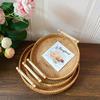 1pc Artisanal Woven Rattan Serving Tray,Dual Handles, Multipurpose Tea and Snack Presentation Platter, Ideal Bread Basket