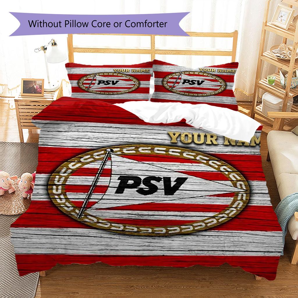 Philips Sport Vereniging Custom Name Pattern Bedding,Quilt Set Quilt Cover Pillowcase Home Birthday Gift(1 * duvet cover + 2 * pillowcase, without cor