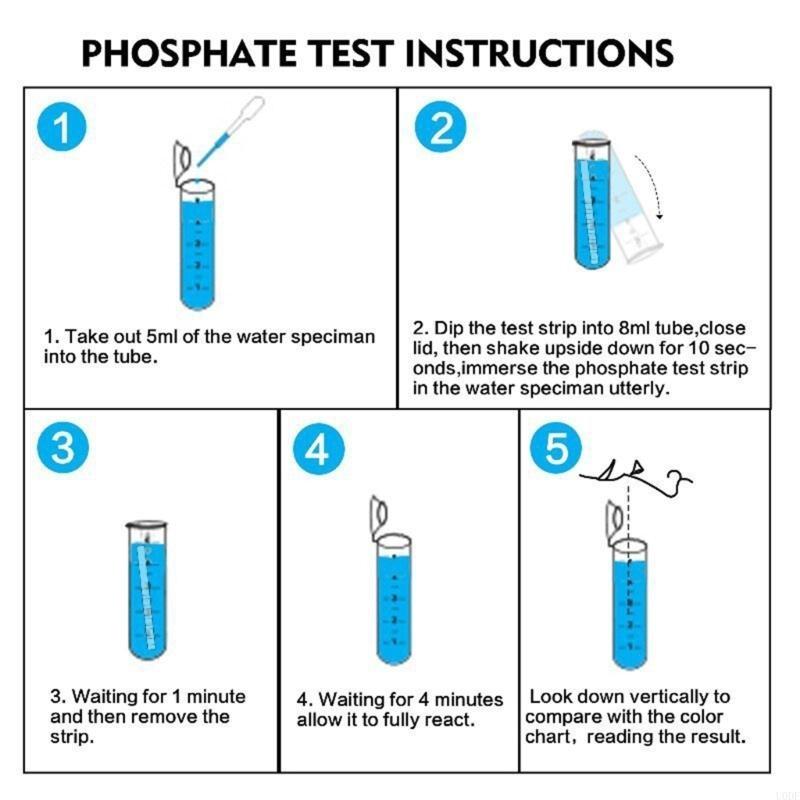Lake and River Water Test Strips 50Pcs Phosphate for Ecologists