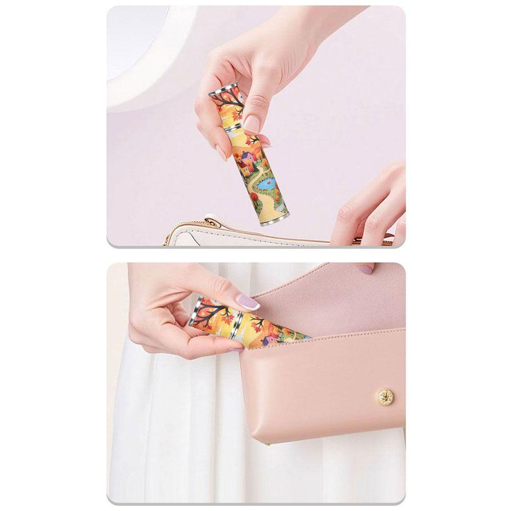 Многоразовый мини-флакон для духов, флакон-атомайзер для духов из ПУ кожи для путешествий, косметический дозатор