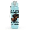 1PC Simple Woman Dachshund Coffee 750ml Color Plastic Sports Water Bottle Leakproof Flip Straw Lid Suitable for Sports Office Home Use