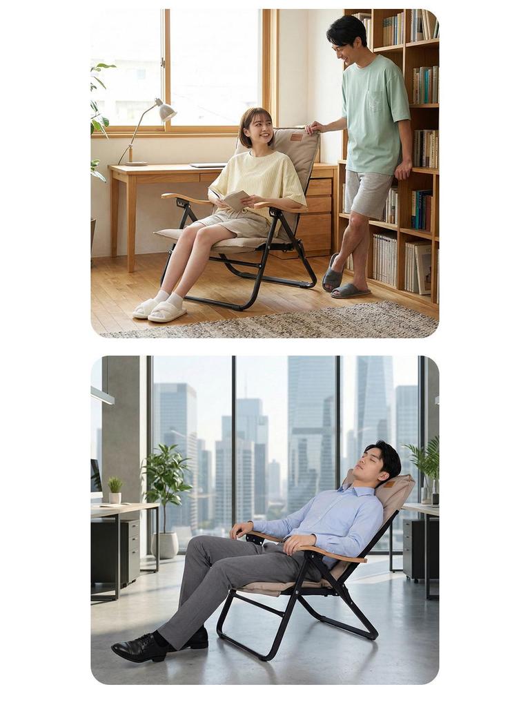 KingCamp Kangaroo Outdoor Folding Recliner: Portable High-Back Chair for Camping & Relaxation - Dual-Use Sitting & Lying, Four Seasons Comfort.