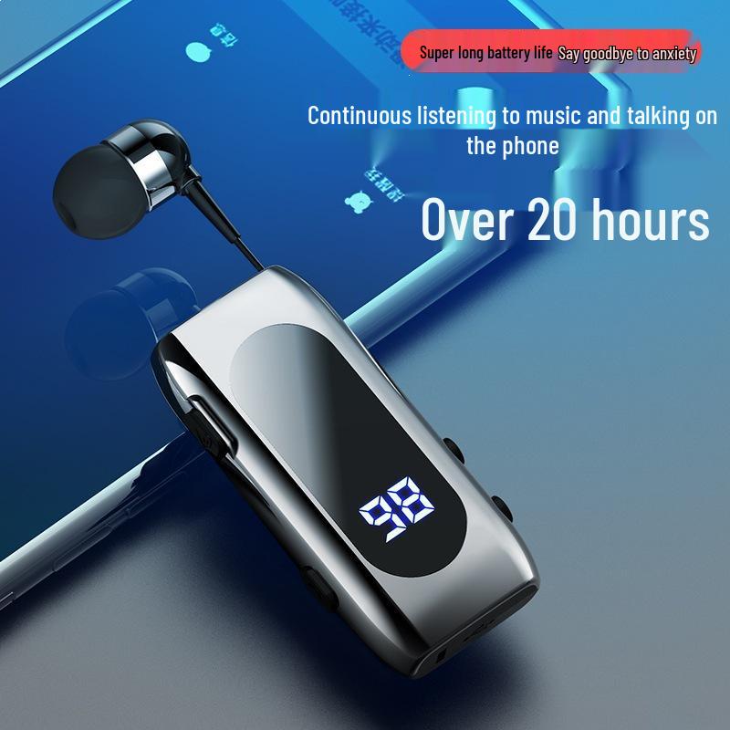 Беспроводные Bluetooth-наушники K55 с шумоподавлением: Выдвижной, Крепится зажимом, Высокое качество звука, Ультра-долгий режим ожидания, Издание 2025 года.