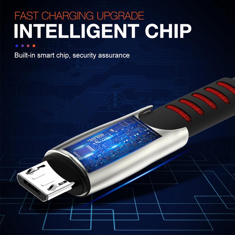 Кабель Micro USB ROCK 2.4A для быстрой зарядки, синхронизации данных, кабель Microusb, шнур для мобильного телефона Android