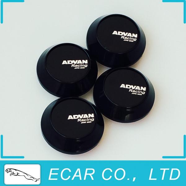 Car Styling 4 X 65mm Chrome Japan ADVAN Racing Wheel Center Emblem Badge Caps Hub Cap Wheel Covers Auto Accessories