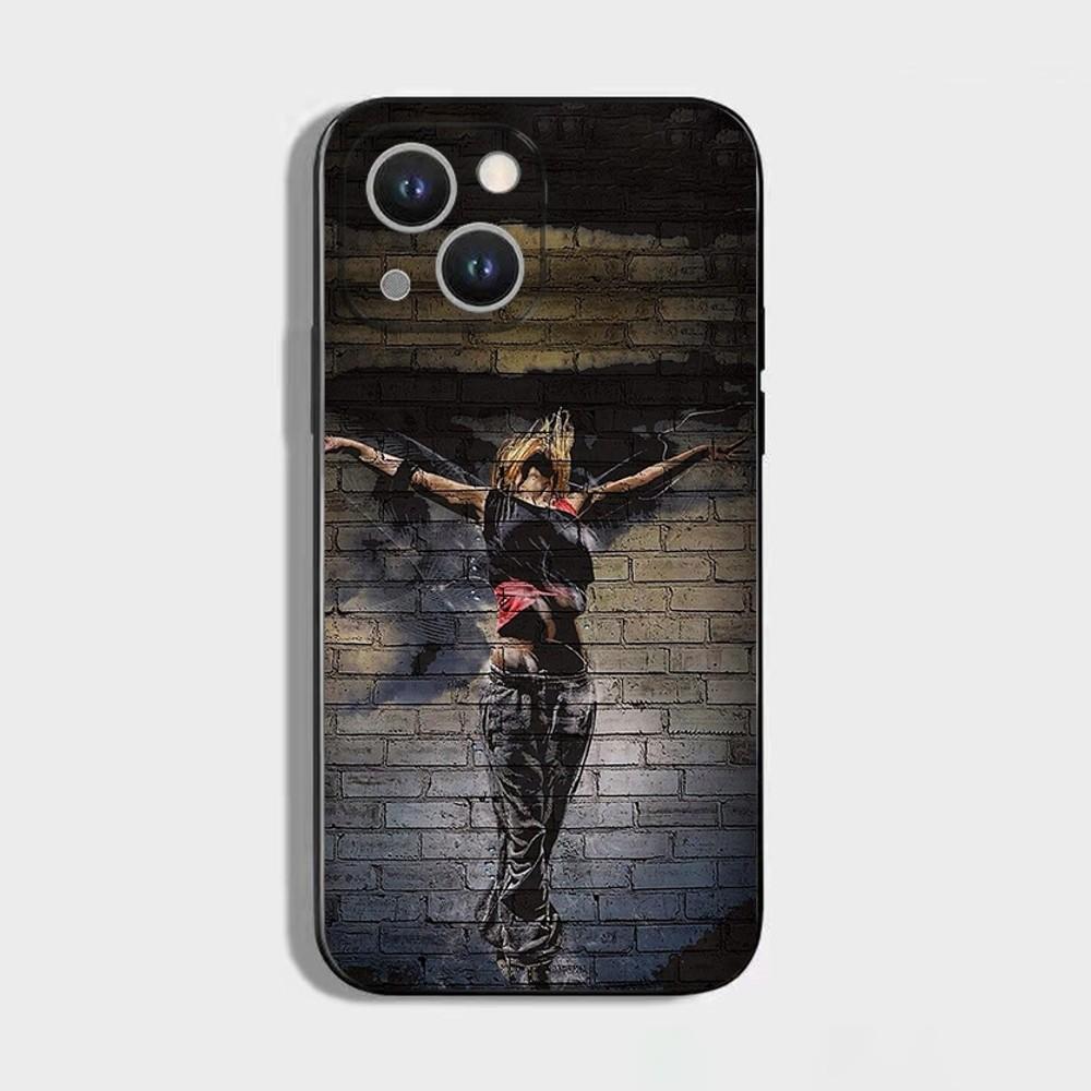 Чехол для телефона Street Art Banksy Graffiti для iPhone 16,15,14,13,12,11 Plus,Pro Max,XS,X,XR,SE,Mini,8,7, Мягкий силиконовый черный чехол