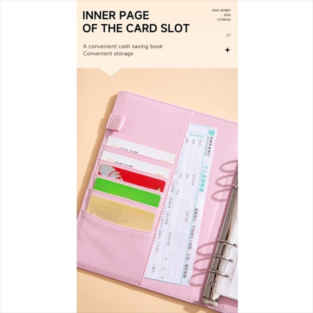 Colorful A5 Handbook Storage Bag 6 Hole Binder Pockets Notebook Binder for Budgeting