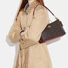 New COACH Clara Cow Leather Shoulder Bag, Crossbody Bag Women's Dark Brown CF377-IMRVQ