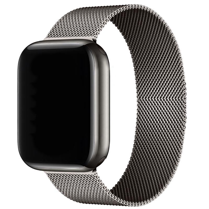 Совместим с Apple Watch S10 Магнитный стальной миланский ремешок для iWatch 5-9 SE.