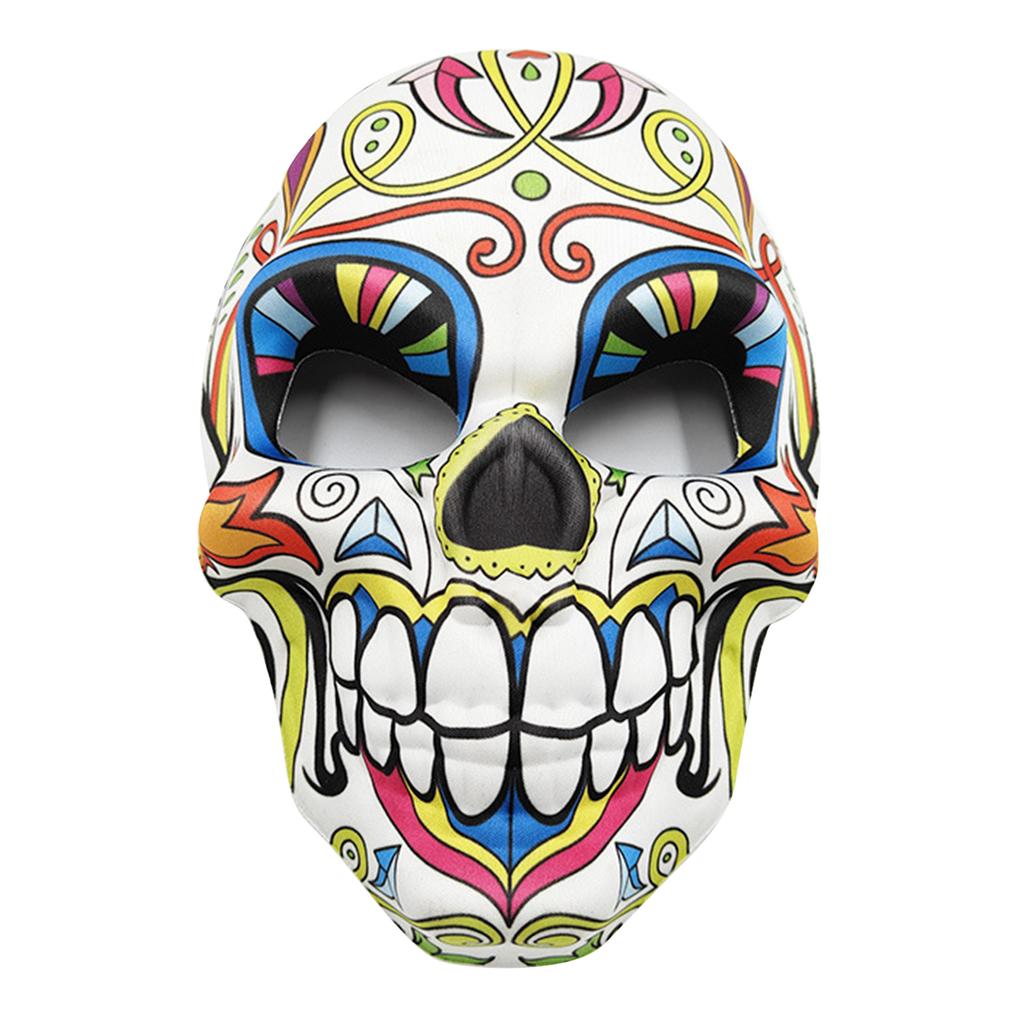 Zombie Skeleton EVA Mask Mexican Day Of The Dead Skull Mask Cosplay Printed Colorful Party Prop Mask Halloween Decoration