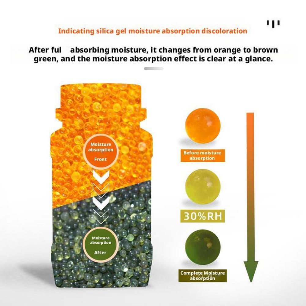 500g Waterproof Reusable Silica Gel Beads Moisture Dehumidifie Absorber Moisture Desiccant Elec T5K8