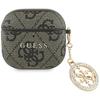 Etui Do Apple Airpods 4 Guess 4G Strass Charm Brązowe