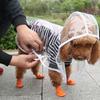 Pet Raincoat Transparent Snap Button Design Hooded Minimalistic Adjustable Windproof Soft Dog Rainwear Pet Rain Gear Rain Supply
