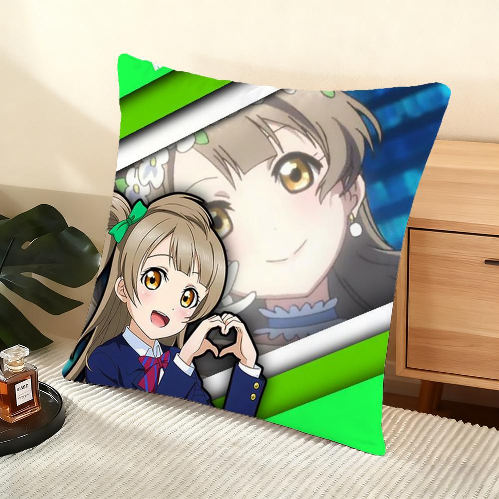 Love Live! School Idol Cushion Cover Soft Short Plush Pillow Cover Smooth Cozy Texture Aesthetic Cushion Case Home Decor