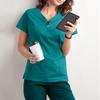 Women's Short Sleeve Scrub Top - Nurse/Surgeon Workwear T-Shirt Gown