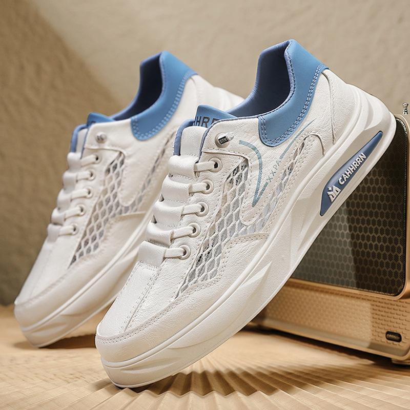 Маленькие белые туфли Мужские Дышащие Спортивные и Повседневные Дизайнерские Кеды на Толстой Подошве для Увеличения Роста Мужская Обувь Модная Обувь