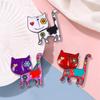 Очаровательная брошь на булавке с мультяшным котом, милые вещи, женские милые ювелирные изделия унисекс, повседневные броши с животными для женской одежды