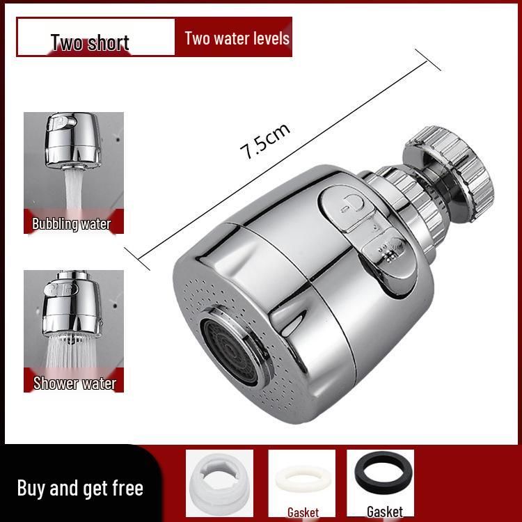 Universal Faucet Extension Tube with Shower Head, Kitchen Filter, and Aerator for Pressurized Water Flow