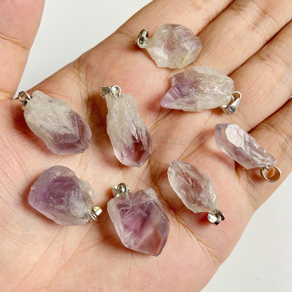5pcs Irregular Raw Natural Stone Pendant Agates Quartz Crystal Pendant for Jewelry Making DIY Necklace Earrings Accessories
