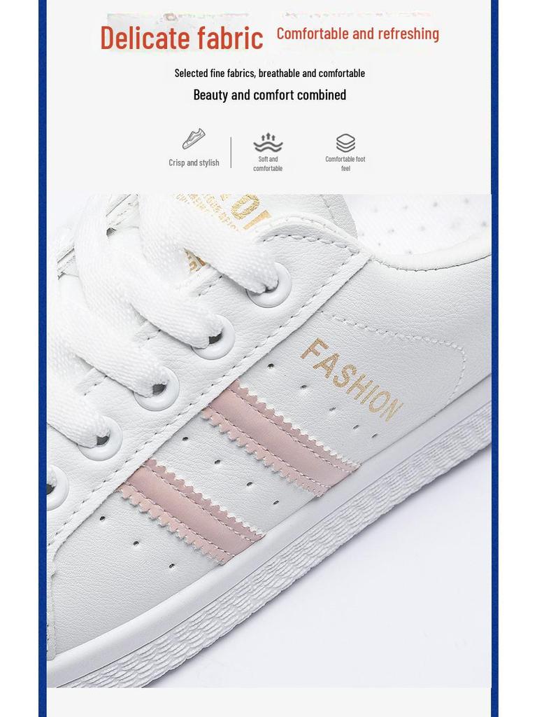 Женские белые кожаные кроссовки Shell Toe весна-осень 2022 года — повседневные универсальные балетки