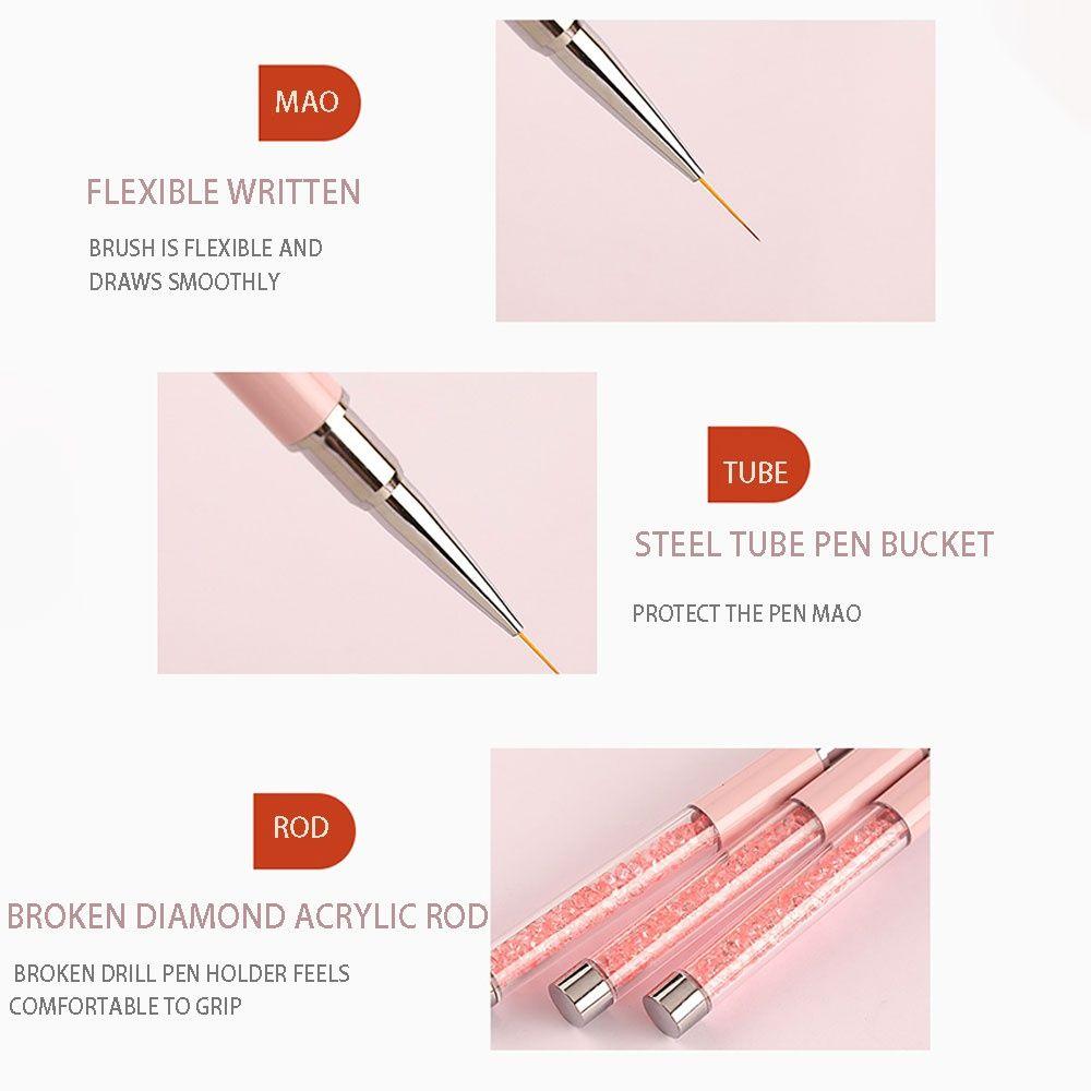 Painting Brush Ultra-thin Nail Art Brush Acrylic Nail Liner Pen Nail Art Drawing Pen Manicure Tool