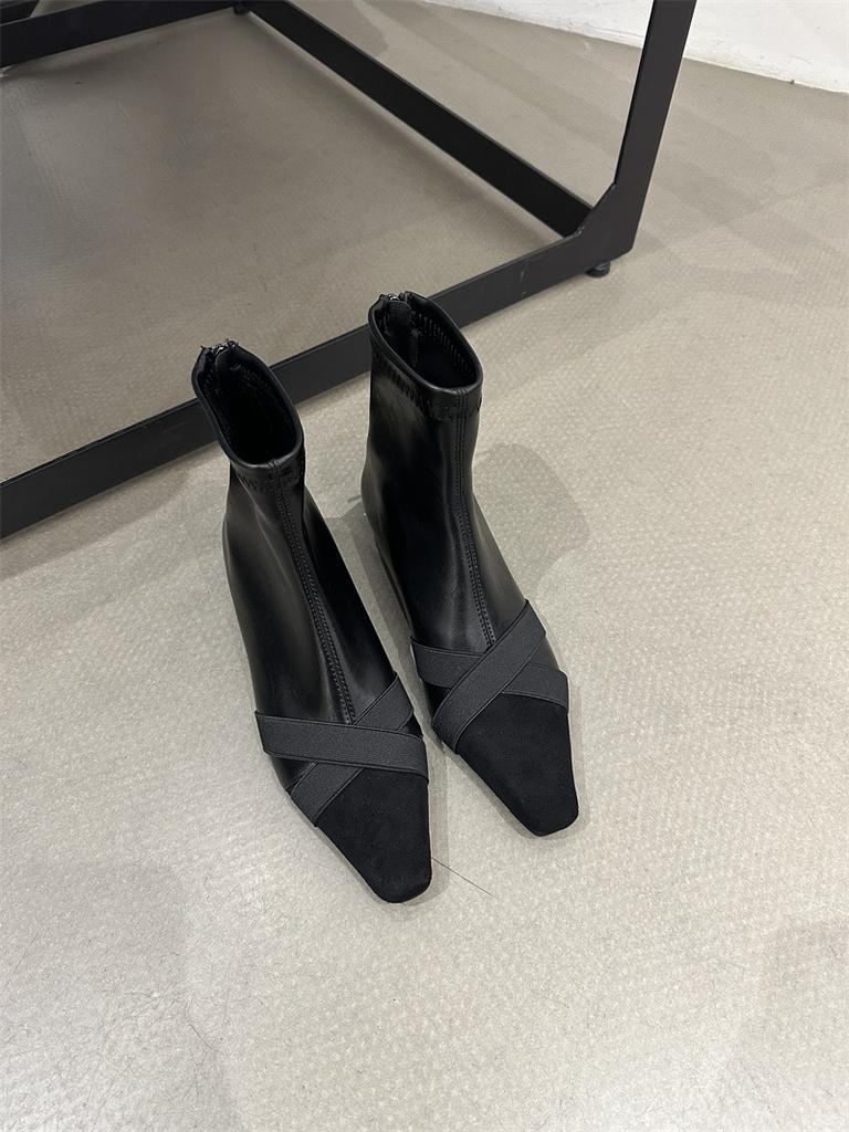 Французские ретро нишевые леопардовые короткие ботинки для женщин 2025 осень и зима новые ботинки французские тонкие ботинки низкий каблук короткие ботинки для женщин