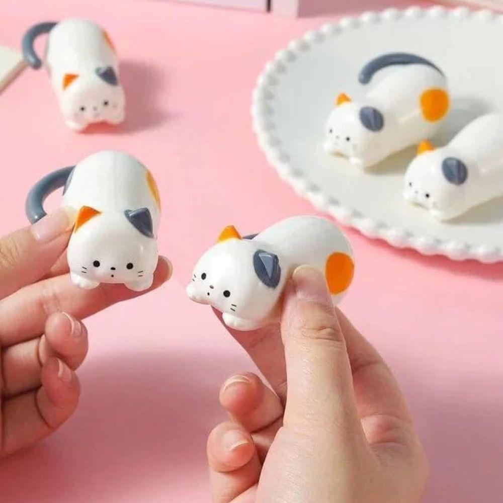 Fidget Rolling Cat Toy Милые игрушки для котят, которые кувыркаются, новые игрушки для снятия стресса с заводного котенка Главная