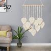Boho Leaf Art for Living Room Wall Hanging, Hand Woven Cotton Tapestry, Nordic Modern Farmhouse Decor Decor, Bohemian Bedroom Home Decoration