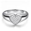 KNOBSPIN D VVS1 Heart Moissanite Engagement Ring 925 Sterling Silver Plated 18k White Gold Diamond Rings for Women Brithday Gift