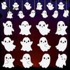 Funny Halloween Gift Ideas Wooden Ghost Hanging Sign, Spooky Wood Sign with Jute Rope, Cute Party Decorations Decor, Rustic Farmhouse Holiday Wall Art