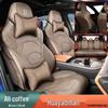 Дышащая льняная накидка на автомобильное сиденье для BYD Han: 5-местный, всесезонный, универсальный чехол с полным обхватом
