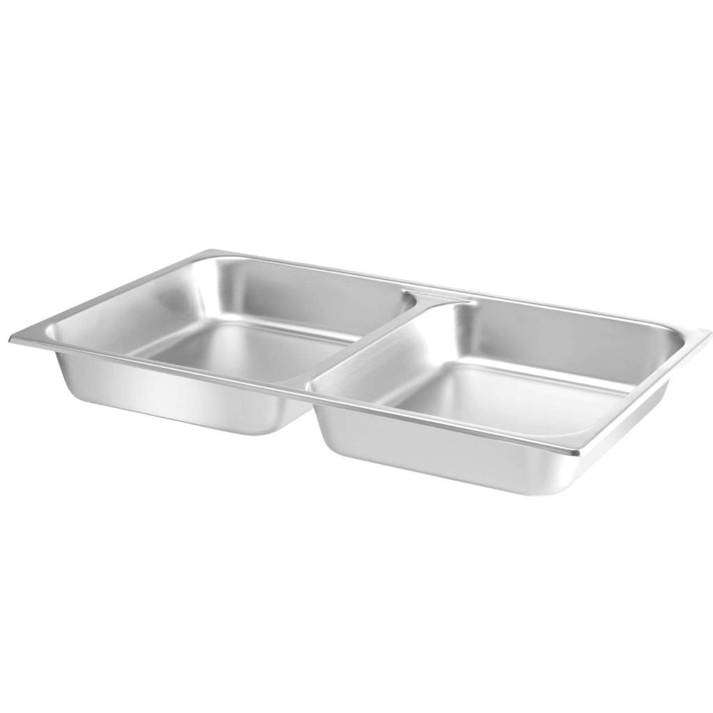 Steel container for food warmer GN11 2 COMPARTMENTS