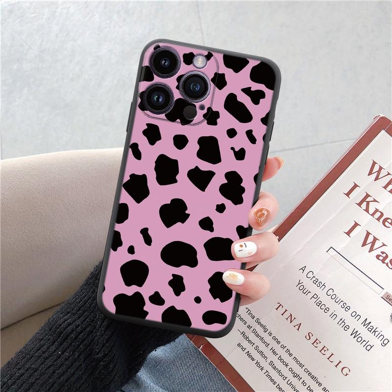 Модные мягкие чехлы для телефонов с леопардовым рисунком для iPhone 15 Pro 6 14 XS 13 Max XR 12 Mini 7 Plus X SE 8 11, противоударный бампер из ТПУ, черный чехол