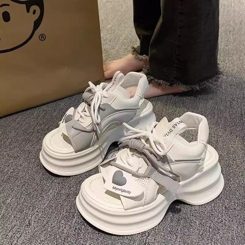 Women's Heart Pattern Platform Elevated Sport Roman Sandals New Arrival