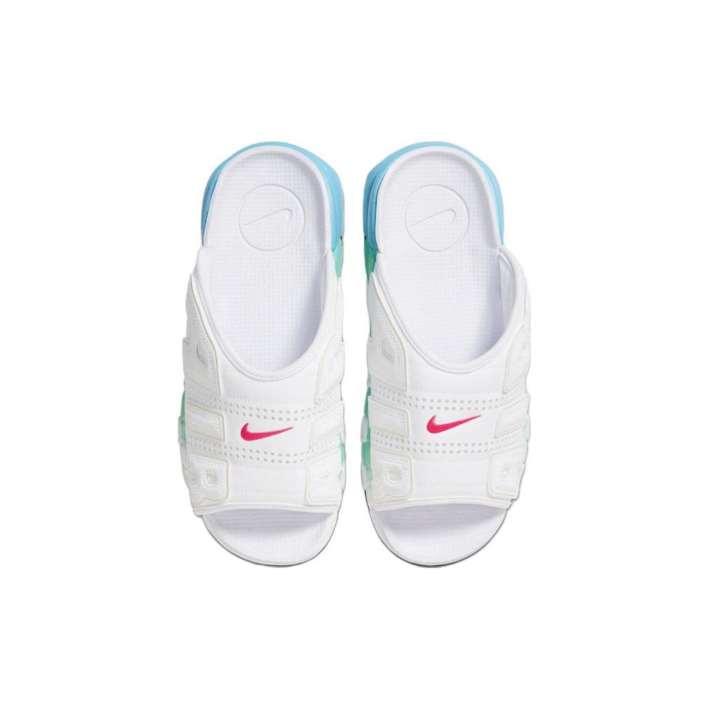 Nike Мужские кроссовки Air More Uptempo Slide Aqua белые гипер-розовые FN3437-161