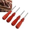 4pcs Leather Edger Shovel Bevel Cutter Tools Professional Trimming Working Kit with Wooden Handle for DIY Craft Leather Cutting
