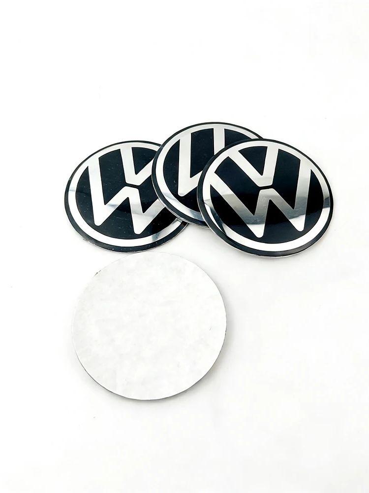 TCFJN1 4Pcs 56mm 60mm 65mm Car Wheel Center Hub Cap Rim Cover Stickers For Volkswagen VW GTI R-Line R Polo T5 Golf Passat B5 Scirocco
