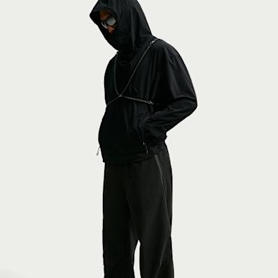 Мужская одежда Nike с технологией Quick Dry Мужская Черный/Выступающий/Черный С капюшоном Несъемный