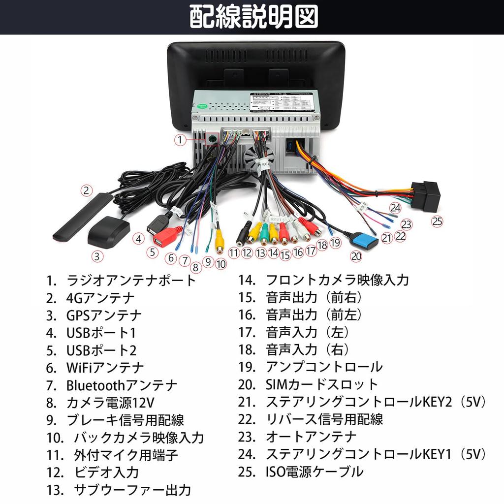XTRONS Автомобильная навигация Автомобильная Большая Android 4G SIM Android Bluetooth 10-дюймовая система, 2-DIN Аудио, Экран, Автомобильный ПК, Навигация, 8-ядерный, 4 ГБ + 64 ГБ ОЗУ,