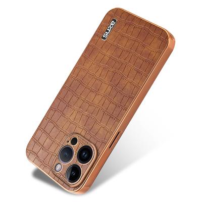 AZNS Чехол для iPhone 16 Pro Max Гальваническое покрытие Текстура крокодила ПУ+ТПУ Чехол для телефона