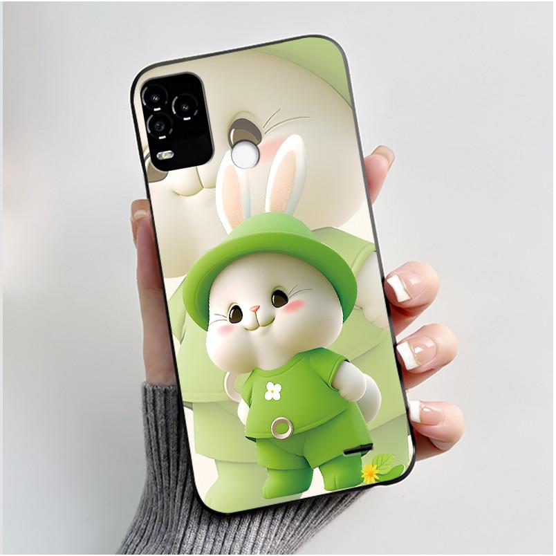 Чехол для телефона BLU G71 Plus G71+ Чехол Роскошный Милый Кролик с Сердечком Мультяшный Забавный Чехол-Оболочка Черный Мягкий Силиконовый Защитный Чехол
