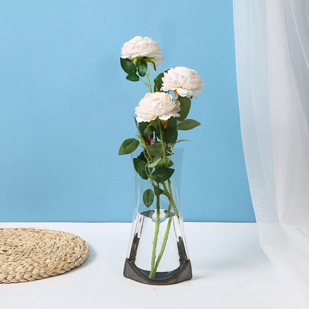 5Pcs Shatterproof Clear PVC Flower Vase Folding Plant Containers Easy To Clean Expandable Vase Room